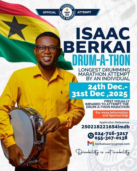 When the Drum Speaks Louder Than Doubt: Isaac Berkai’s 192-Hour Guinness World Record Attempt