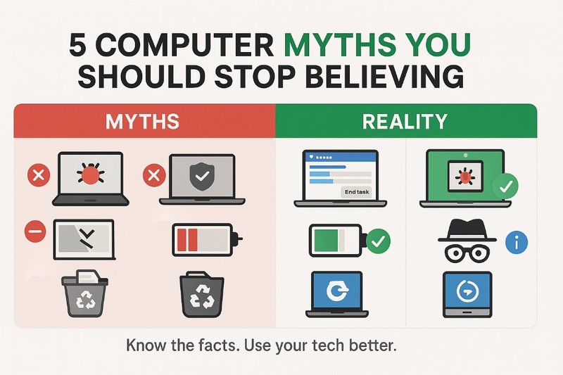 5 Common Computer Myths You Should Stop Believing